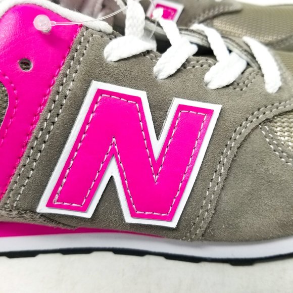 New Balance 574 Girls Running Sneaker Grey Pink - Picture 7 of 12